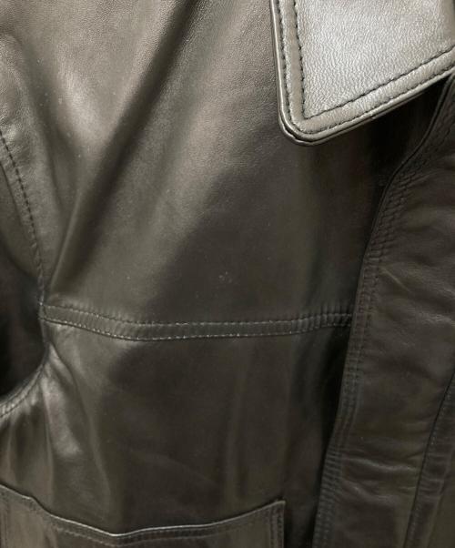JACKROSE（ジャックローズ）JACKROSE (ジャックローズ) JE LAMB LEATHER A-2 JACKET ブラック サイズ:Lの古着・服飾アイテム