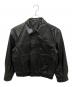 JACKROSE（ジャックローズ）の古着「JE LAMB LEATHER A-2 JACKET」｜ブラック