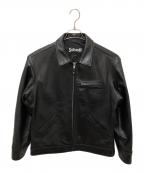 Schottショット）の古着「LEATHER TRACKER JACKET」｜ブラック