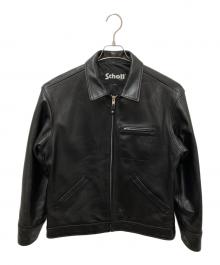 Schott（ショット）の古着「LEATHER TRACKER JACKET」｜ブラック