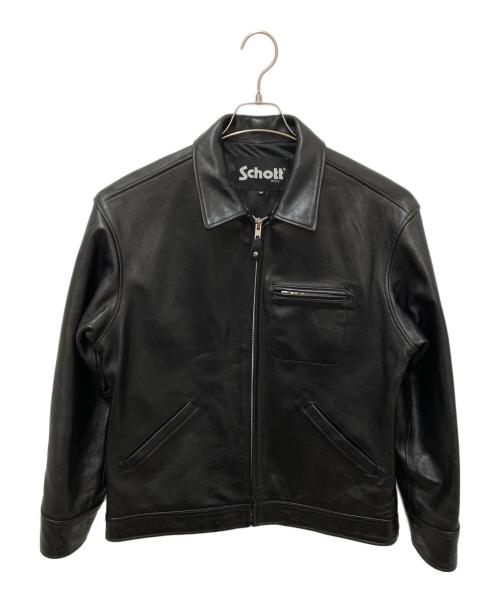 Schott（ショット）Schott (ショット) LEATHER TRACKER JACKET ブラック サイズ:Mの古着・服飾アイテム