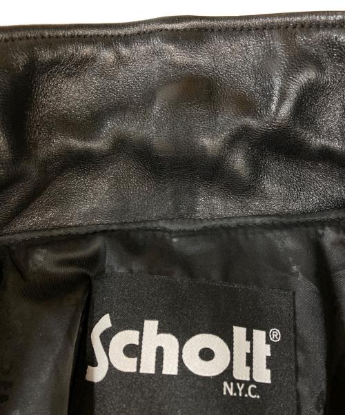 Schott（ショット）Schott (ショット) LEATHER TRACKER JACKET ブラック サイズ:Mの古着・服飾アイテム