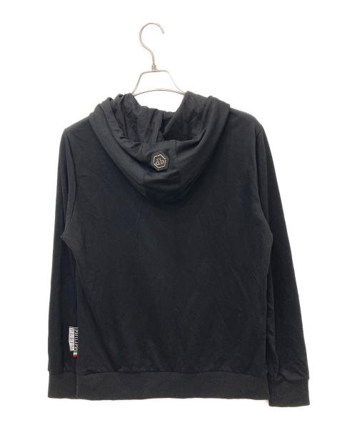 philipp plein（フィリッププレイン）PHILIPP PLEIN (フィリッププレイン) スパンコールパーカー ブラック サイズ:XXLの古着・服飾アイテム