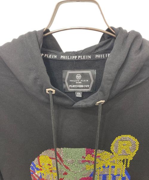 philipp plein（フィリッププレイン）PHILIPP PLEIN (フィリッププレイン) スパンコールパーカー ブラック サイズ:XXLの古着・服飾アイテム