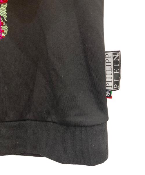 philipp plein（フィリッププレイン）PHILIPP PLEIN (フィリッププレイン) スパンコールパーカー ブラック サイズ:XXLの古着・服飾アイテム