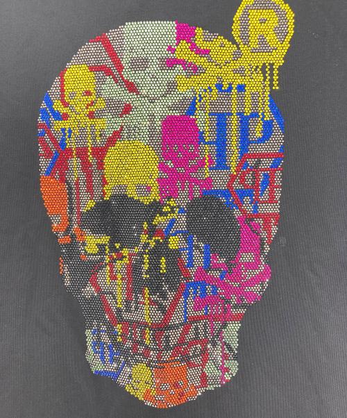philipp plein（フィリッププレイン）PHILIPP PLEIN (フィリッププレイン) スパンコールパーカー ブラック サイズ:XXLの古着・服飾アイテム