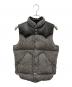 Rocky Mountain Featherbed co（ロッキーマウンテンフェザーベッド）の古着「レザー切替ダウンベスト」｜ブラック