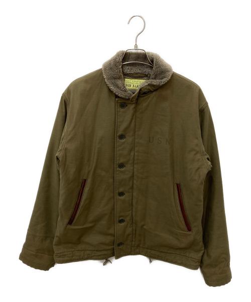 EIGHT G（エイトジー）EIGHT G (エイトジー) BUZZ RICKSON'S (バズリクソンズ) N-1 デッキジャケット カーキ サイズ:XLの古着・服飾アイテム