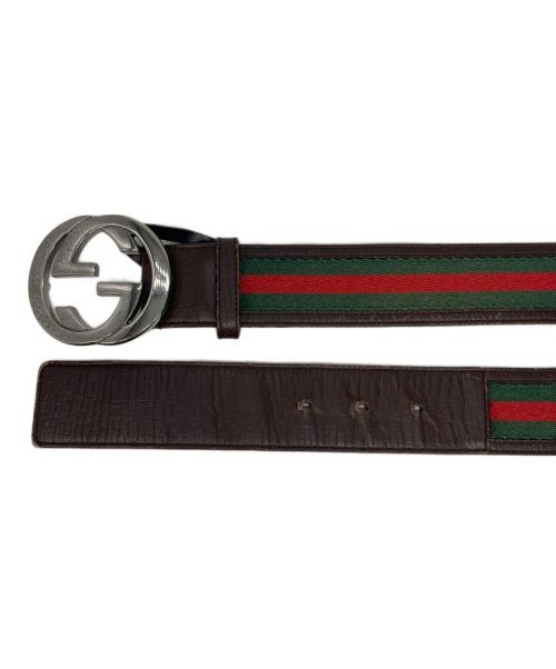 GUCCI（グッチ）GUCCI (グッチ) インターロッキングベルト ブラウンの古着・服飾アイテム