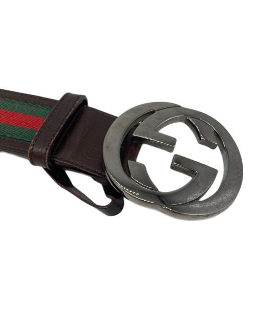 GUCCI（グッチ）GUCCI (グッチ) インターロッキングベルト ブラウンの古着・服飾アイテム