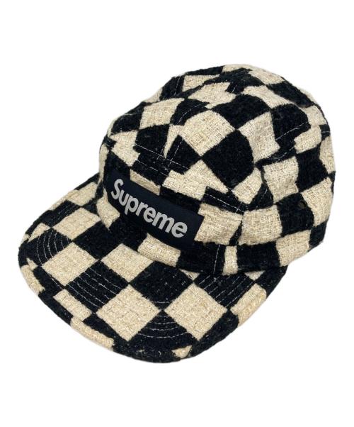 SUPREME（シュプリーム）Supreme (シュプリーム) checkerboard camp cap ブラック×ホワイトの古着・服飾アイテム