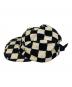 Supreme (シュプリーム) checkerboard camp cap ブラック×ホワイト：8000円