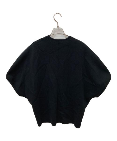 BALLSEY（ボールジィ）BALLSEY (ボールジィ) ウールポリエステルパールコンビ マントカーディガン ブラック サイズ:Sの古着・服飾アイテム