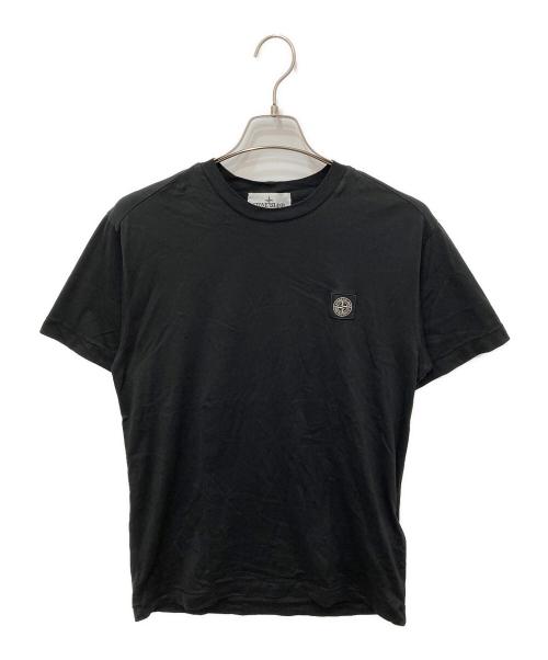 STONE ISLAND（ストーンアイランド）STONE ISLAND (ストーンアイランド) ロゴパッチＴシャツ ブラック サイズ:Ｍの古着・服飾アイテム
