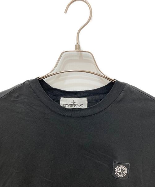 STONE ISLAND（ストーンアイランド）STONE ISLAND (ストーンアイランド) ロゴパッチＴシャツ ブラック サイズ:Ｍの古着・服飾アイテム