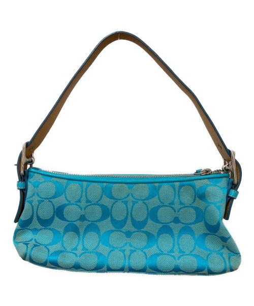 COACH（コーチ）COACH (コーチ) ワンショルダーバッグ　シグネチャー スカイブルーの古着・服飾アイテム