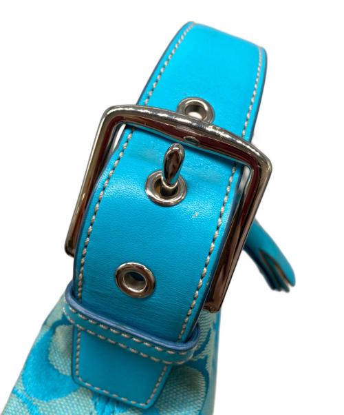 COACH（コーチ）COACH (コーチ) ワンショルダーバッグ　シグネチャー スカイブルーの古着・服飾アイテム