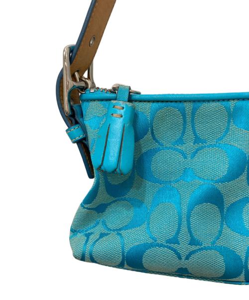 COACH（コーチ）COACH (コーチ) ワンショルダーバッグ　シグネチャー スカイブルーの古着・服飾アイテム