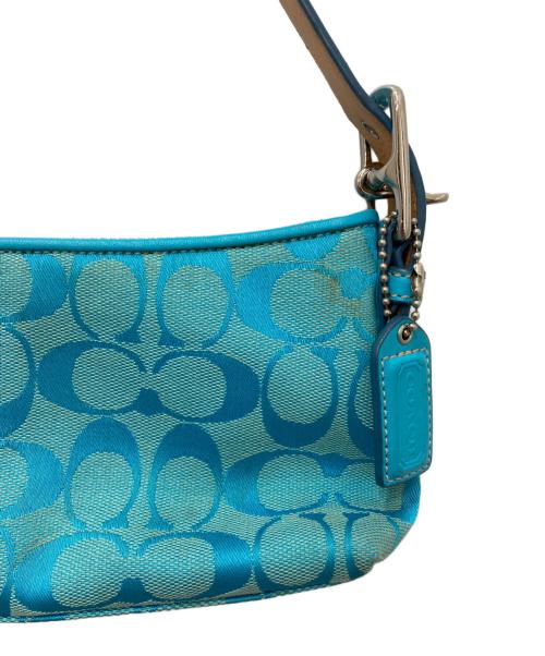 COACH（コーチ）COACH (コーチ) ワンショルダーバッグ　シグネチャー スカイブルーの古着・服飾アイテム