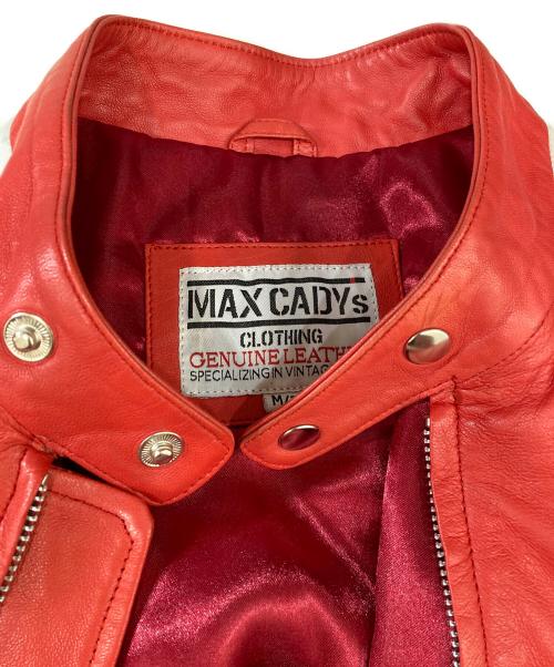 MAX CADYs（マックス・ケイディ）MAX CADYs (マックス・ケイディ) シングルライダースジャケット レッド サイズ:Mの古着・服飾アイテム