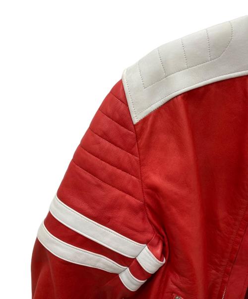 MAX CADYs（マックス・ケイディ）MAX CADYs (マックス・ケイディ) シングルライダースジャケット レッド サイズ:Mの古着・服飾アイテム
