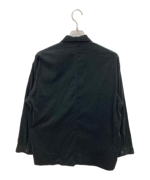 STEVEN ALAN（スティーブンアラン）STEVEN ALAN (スティーブンアラン) マイクロ コーデュロイ オープンカラー オーバー シャツ ブラック サイズ:Sの古着・服飾アイテム