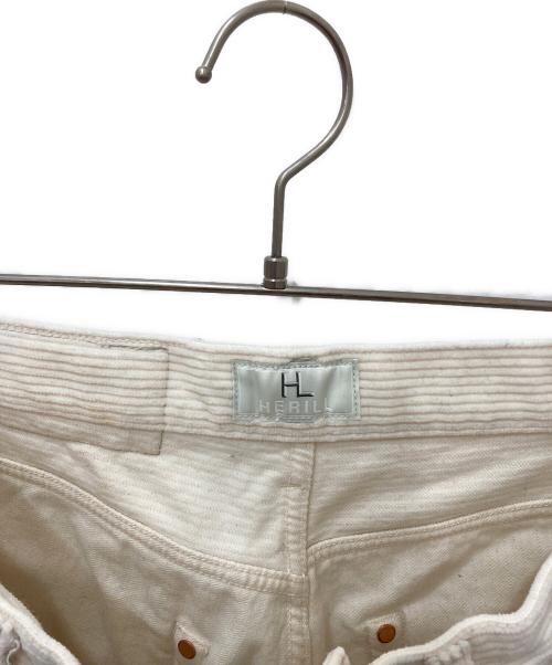 HERILL（ヘリル）HERILL (ヘリル) ヘビーセルヴィッチコーデュロイパンツ ホワイト サイズ:1の古着・服飾アイテム