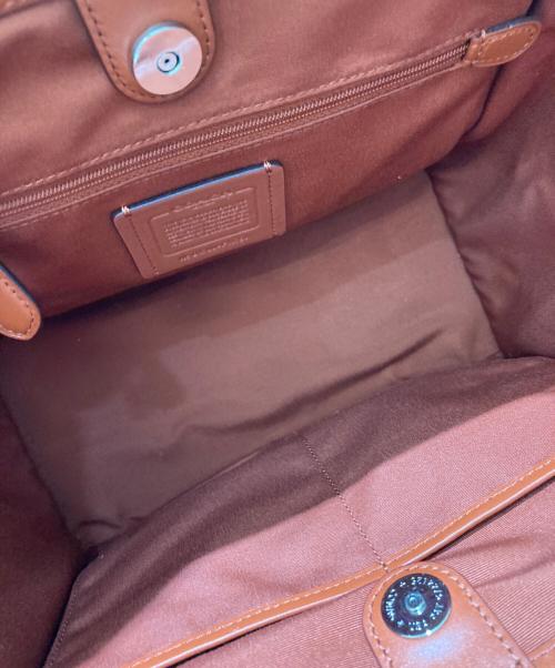 COACH（コーチ）COACH (コーチ) クロスビー パイソン 2wayトートバッグ ブラウンの古着・服飾アイテム