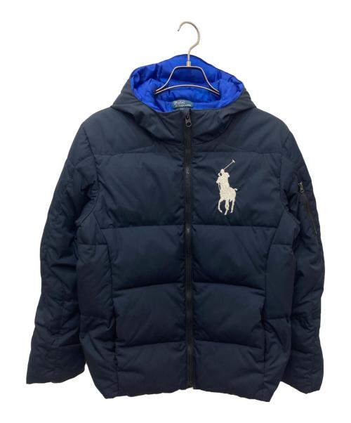 POLO RALPH LAUREN（ポロ・ラルフローレン）POLO RALPH LAUREN (ポロ・ラルフローレン) ビックポニー刺繍ダウンジャケット ネイビー サイズ:XLの古着・服飾アイテム