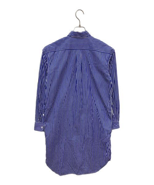 POLO RALPH LAUREN（ポロ・ラルフローレン）POLO RALPH LAUREN (ポロ・ラルフローレン) ストライプシャツワンピース ブルー サイズ:6の古着・服飾アイテム