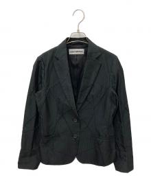 ISSEY MIYAKE（イッセイミヤケ）の古着「パイピングテーラードジャケット」｜ブラック