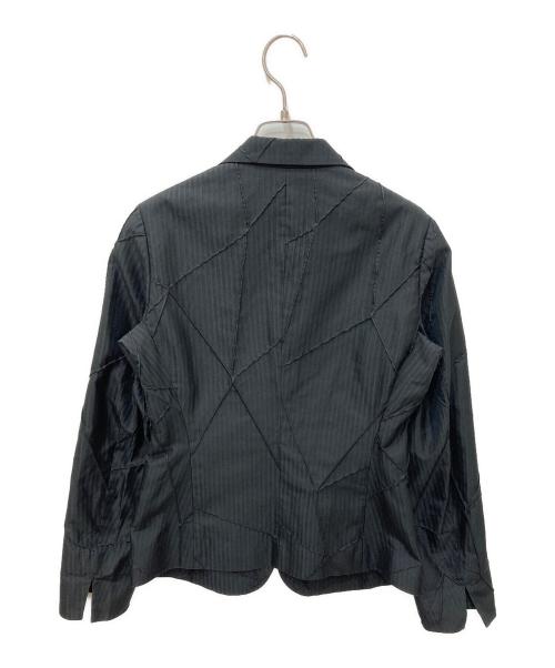 ISSEY MIYAKE（イッセイミヤケ）ISSEY MIYAKE (イッセイミヤケ) パイピングテーラードジャケット ブラック サイズ:2の古着・服飾アイテム