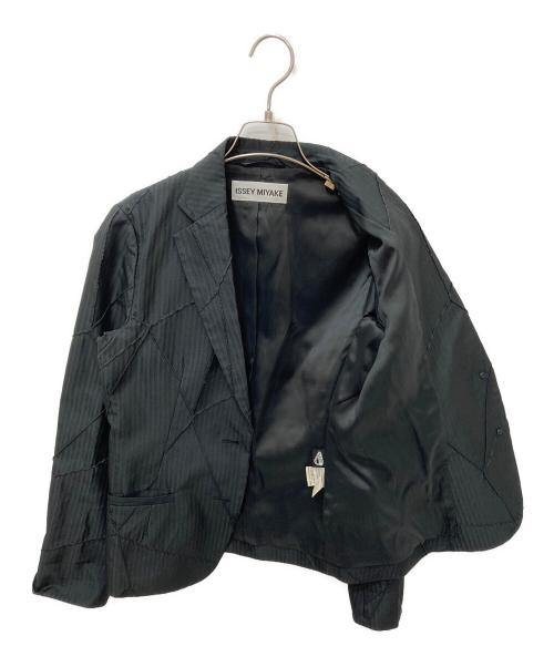 ISSEY MIYAKE（イッセイミヤケ）ISSEY MIYAKE (イッセイミヤケ) パイピングテーラードジャケット ブラック サイズ:2の古着・服飾アイテム
