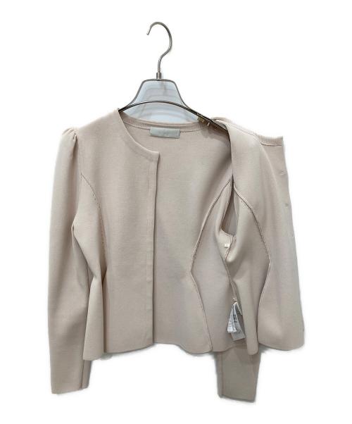 CELFORD（セルフォード）CELFORD (セルフォード) ペプラムニットカーディガン ピンク サイズ:36の古着・服飾アイテム
