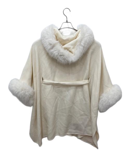 CELFORD（セルフォード）CELFORD (セルフォード) ファーポンチョコート ホワイト サイズ:Fの古着・服飾アイテム