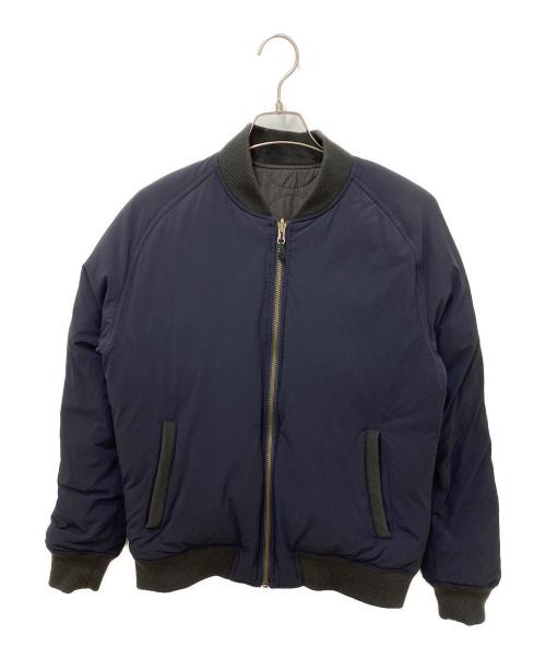 Eddie Bauer（エディーバウアー）Eddie Bauer (エディーバウアー) リバーシブルダウンジャケット ネイビー サイズ:Sの古着・服飾アイテム