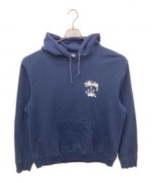 stussy（ステューシー）の古着「Stock Crown hooded sweat」｜ネイビー