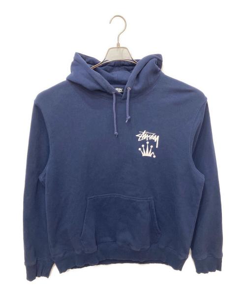 stussy（ステューシー）stussy (ステューシー) Stock Crown hooded sweat ネイビー サイズ:XLの古着・服飾アイテム