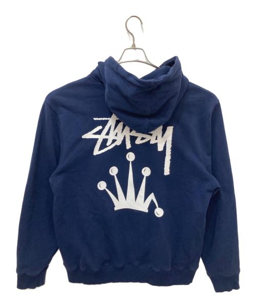 stussy（ステューシー）stussy (ステューシー) Stock Crown hooded sweat ネイビー サイズ:XLの古着・服飾アイテム