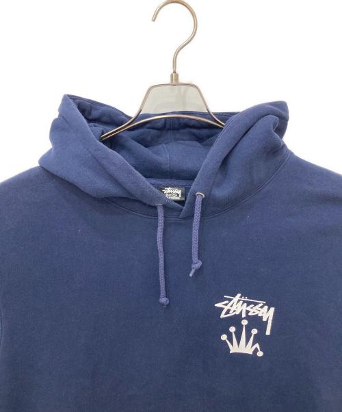 stussy（ステューシー）stussy (ステューシー) Stock Crown hooded sweat ネイビー サイズ:XLの古着・服飾アイテム