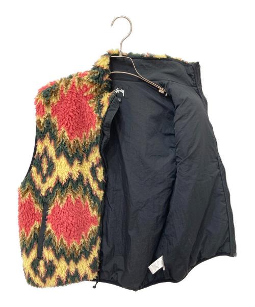 stussy（ステューシー）stussy (ステューシー) Fillmore Sherpa Vest マルチカラー サイズ:Lの古着・服飾アイテム