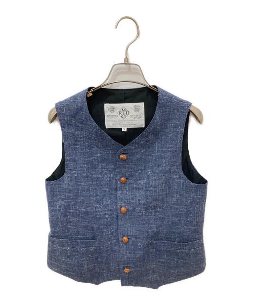 R&D.M.Co-OLDMAN'S TAILOR（オールドマンズテーラー）R&D.M.Co-OLDMAN'S TAILOR (オールドマンズテーラー) ウールベスト ブルー サイズ:Ｍの古着・服飾アイテム