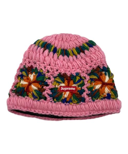 SUPREME（シュプリーム）Supreme (シュプリーム) CROCHET BEANIE ピンクの古着・服飾アイテム