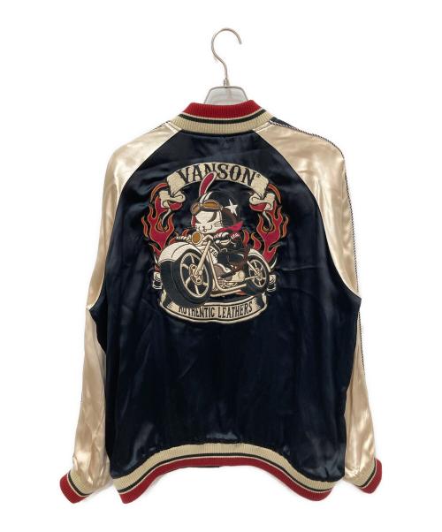 VANSON（バンソン）VANSON (バンソン) TFOA (TFOA) リバーシブルスカジャン ネイビー サイズ:XXLの古着・服飾アイテム