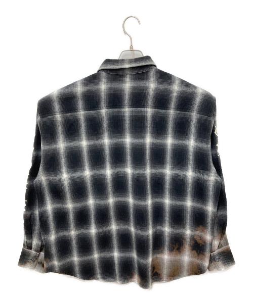X-LARGE（エクストララージ）X-LARGE (エクストララージ) OLD ENGLISH L/S FLANNEL SHIRT ブラック サイズ:LLの古着・服飾アイテム