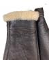 中古・古着 FREEDOM Leather Company (フリーダムレザーカンパニー) フーデッドムートンハーフコート ブラウン サイズ:38：16000円