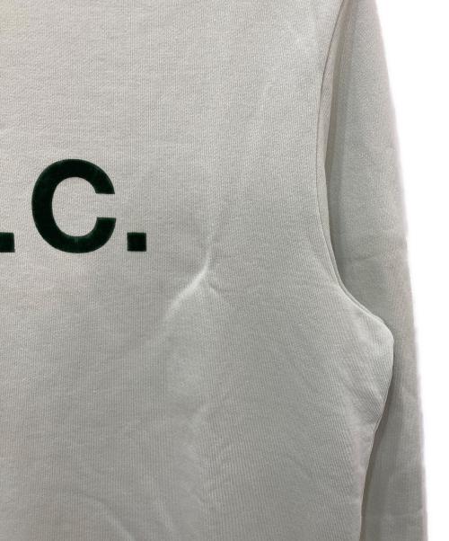 A.P.C.（アーペーセー）A.P.C. (アーペーセー) 反転ロゴスウェット グリーン サイズ:XLの古着・服飾アイテム