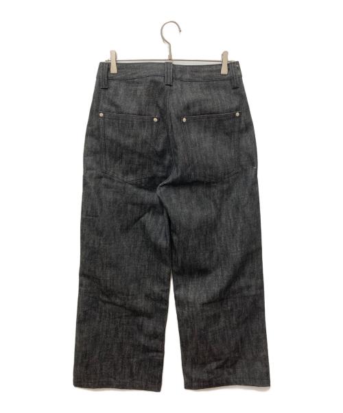 MENES（メネス）MENES (メネス) ボタンフライワイドデニムパンツ ブラック サイズ:XSの古着・服飾アイテム