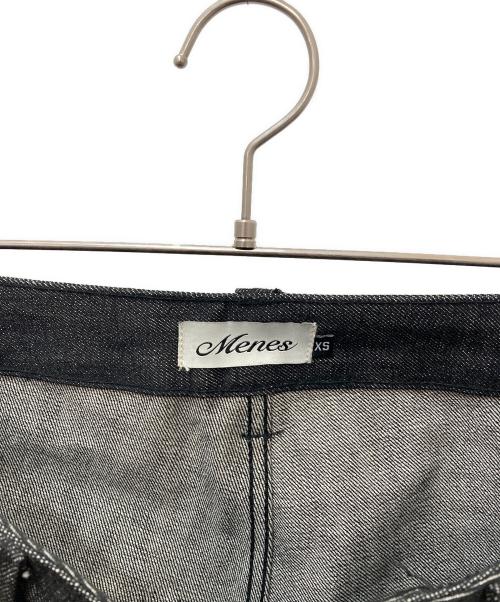 MENES（メネス）MENES (メネス) ボタンフライワイドデニムパンツ ブラック サイズ:XSの古着・服飾アイテム