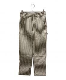 stussy（ステューシー）の古着「ストライプペインターパンツ」｜ベージュ